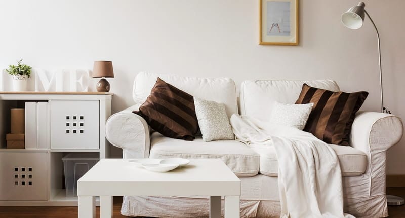 white sofa in living room