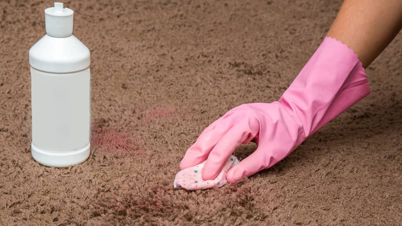 Nail polish stain cleaning