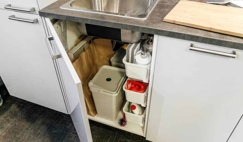 storage in the kitchen under the sink