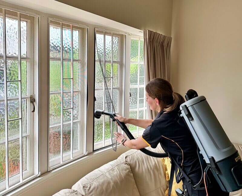 Brisbane-cleaner-Lia-cleaning-window-and-fly-screen professional Brisbane house cleaner Lia cleaning window and fly screens