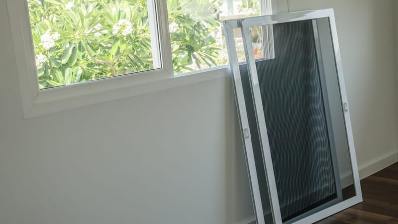 screen mesh removed from window