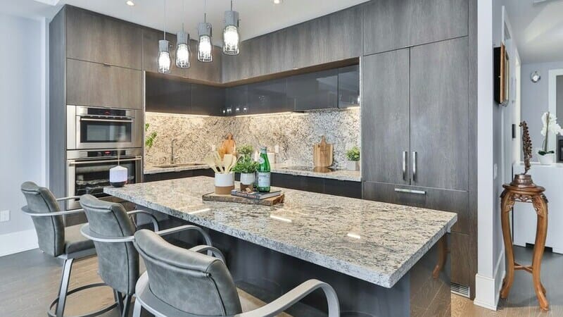 marble table in the kitchen