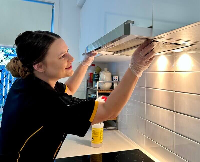 Maid2Match Brisbane house cleaner Alison cleaning rangehood