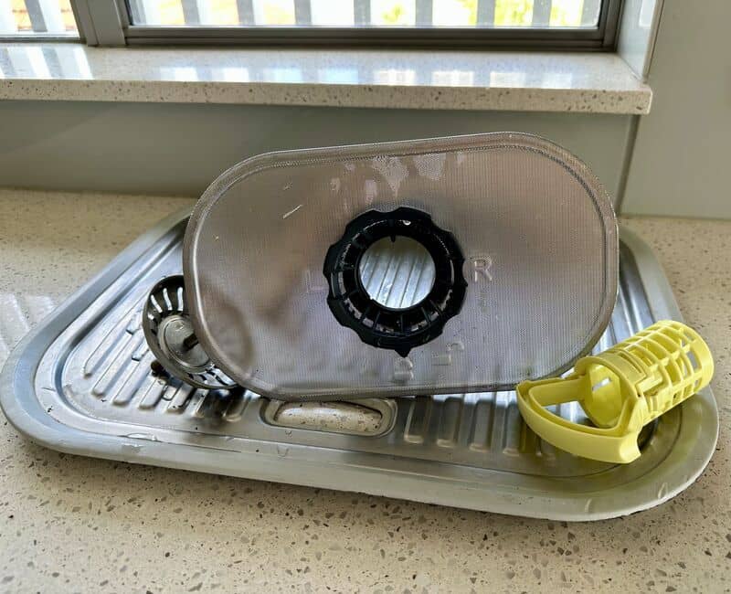clean dishwasher filter parts
