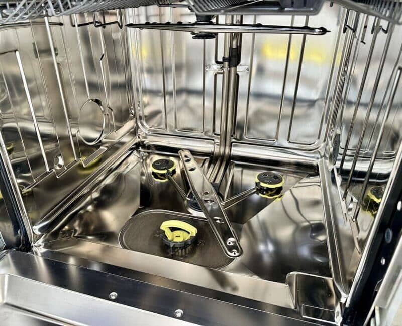 dishwasher filter secured in its place