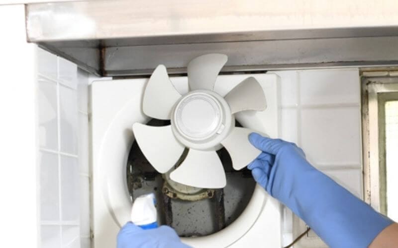 taking out exhaust fan for cleaning