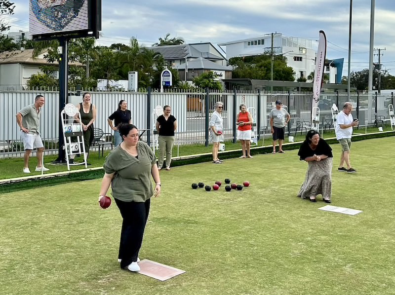 Maid2Match cleaning managers at lawn bowls during annual meeting week
