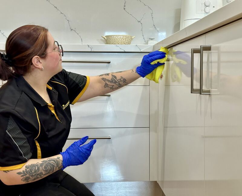 Maid2Match Geelong professional house cleaner Paris cleaning kitchen cabinets
