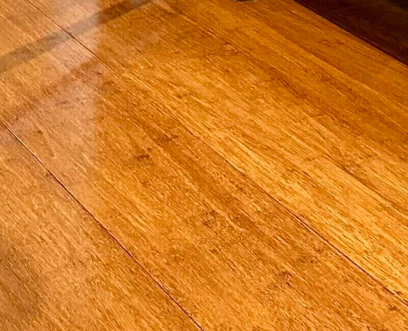 close up of a clean bamboo flooring