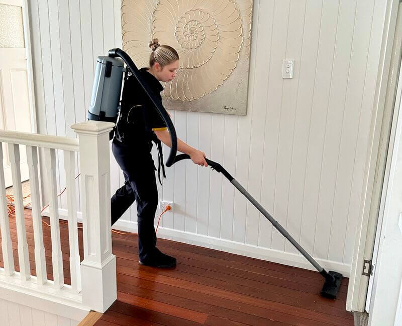 Maid2Match-Brisbane-NDIS-cleaner-vacuuming-floor Maid2Match professionally trained NDIS cleaner in Brisbane vacuuming floor