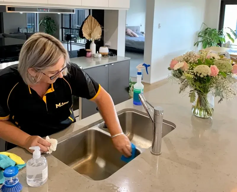 Maid2Match Gold Coast house cleaner cleaning kitchen sink