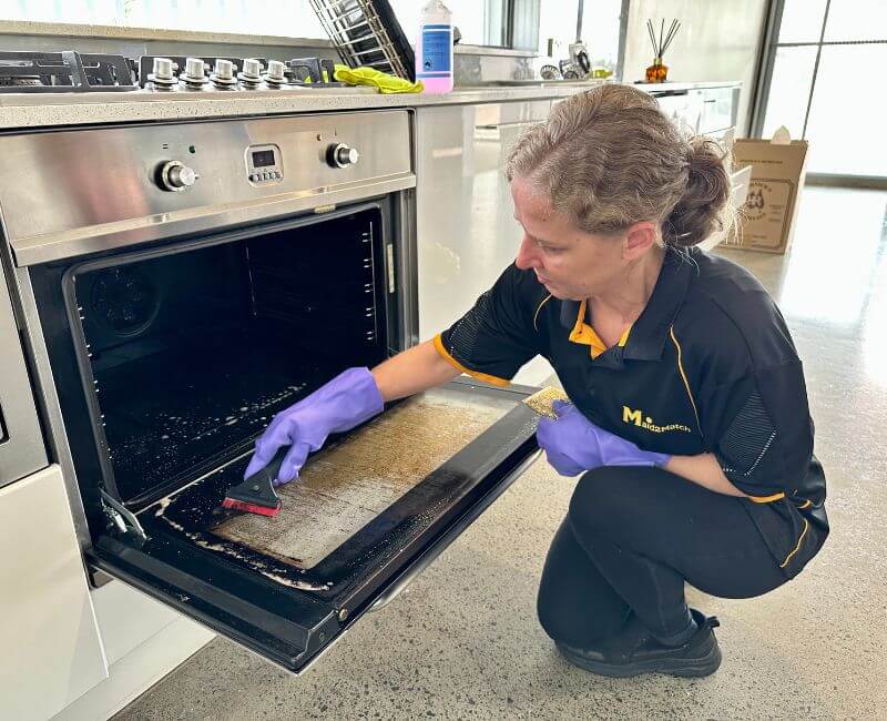 Maid2Match expert house cleaner Nicole oven cleaning as an add-on